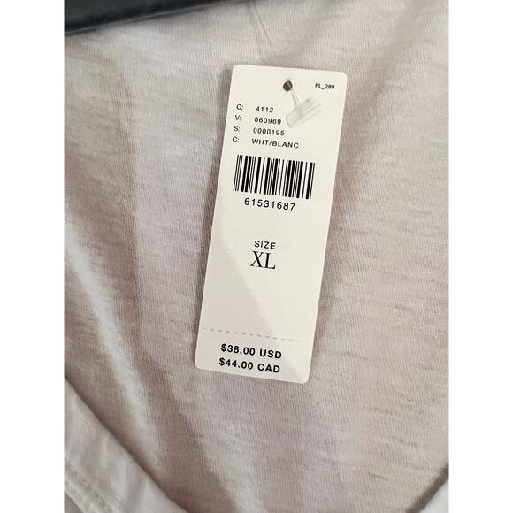 Anthropologie T.La Alissa White Scoop Neck Sleeveless Layering Tank Top XL NWT - Picture 6 of 9